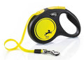 Flexi Neon Tape Retractable Dog Lead Yellow