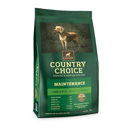 Gelert Adult Dog Country Choice Maintenance Lamb & Rice - 2kg