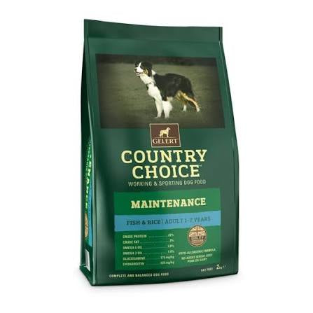 Gelert Adult Dog Country Choice Maintenance White Fish & Rice - 2kg