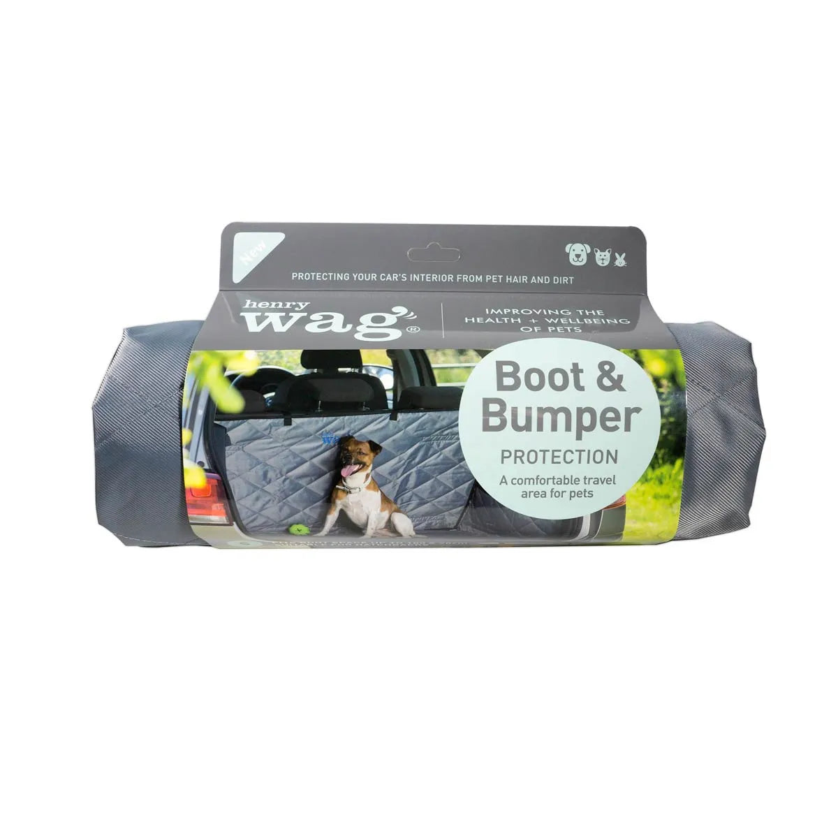 Henry Wag Car Boot & Bumper Protector - Small / 100x70cm / Grey & Black