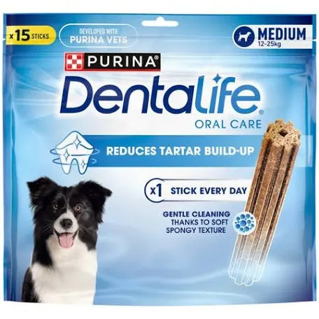 Purina Dentalife Medium Dog Dental Chews Big Pack - 345g