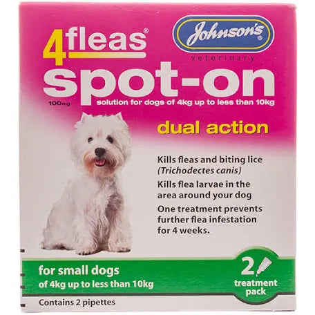 Johnson's 4Fleas Spot On for Small Dogs - 2 Treatments