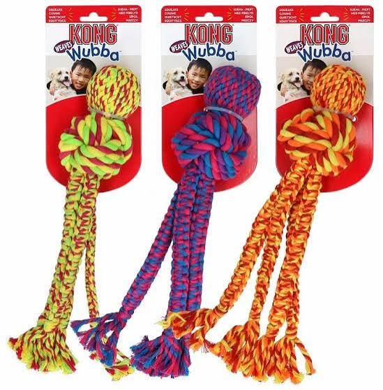 KONG Wubba Weaves with Rope - Large / Assorted