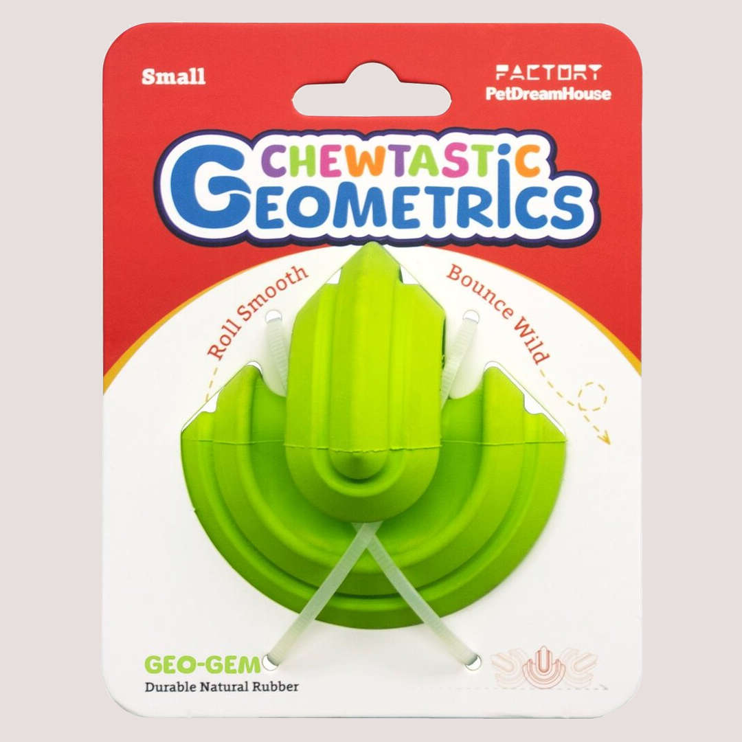 Pet Dream House Chewtastic Geometrics Natural Small Geo-Gem - Green
