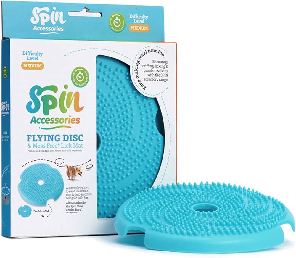Pet Dream House Spin Accessories Medium Lick Flying Disc - Blue