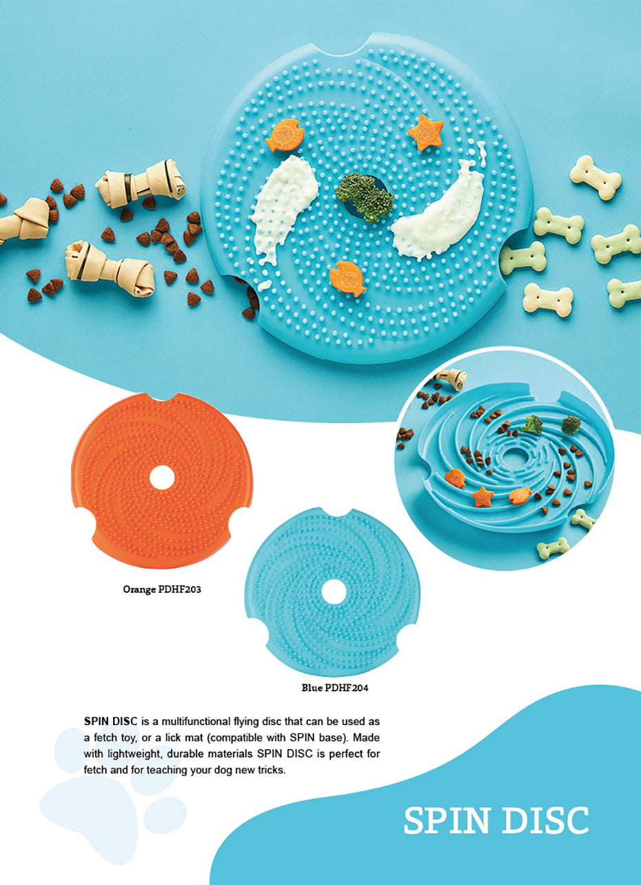 Pet Dream House Spin Accessories Medium Lick Flying Disc - Blue