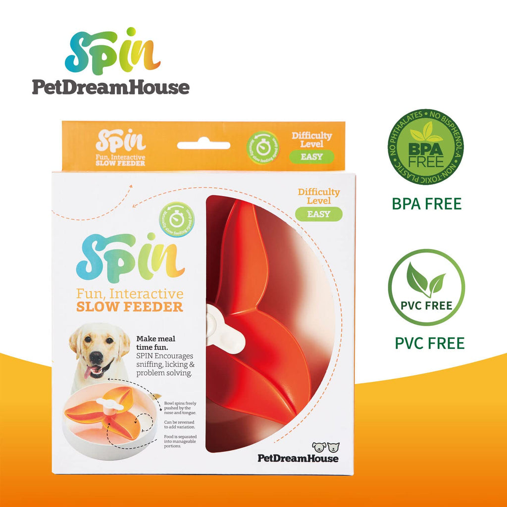 Pet Dream House Spin Interactive Feeder Bougainvillea - Orange