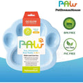 Pet Dream House Paw 2-in-1 Mini Slow Feeder & Lick Pad - Blue