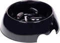 Nobby Anti-Gulping Melamine Food & Water Bowl - 400ml / Black