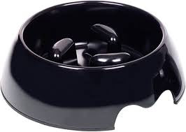 Nobby Anti-Gulping Melamine Food & Water Bowl - 400ml / Black