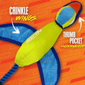 Nerf Dog Crinkle Wing Nylon Duck - 16.5in / Blue/Yellow