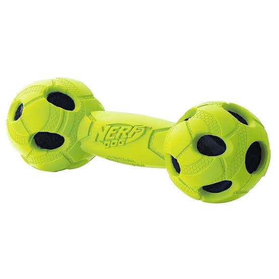 Nerf Dog Bash Rubber Wrapped Tennis Barbell - 7in / Green