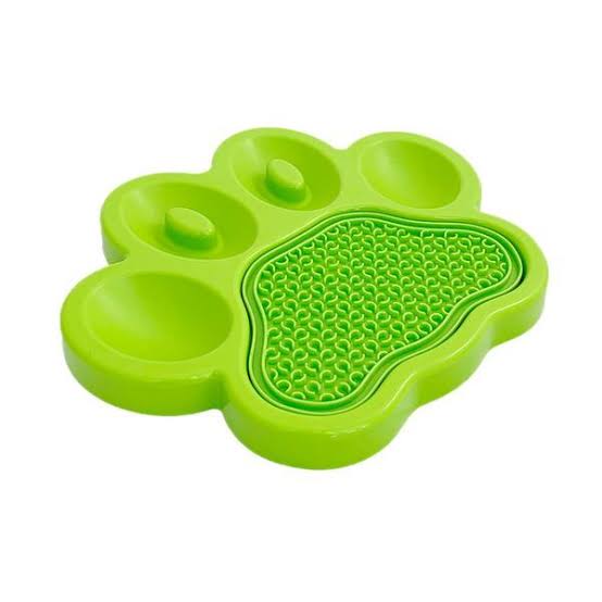 Pet Dream House Paw 2-in-1 Slow Feeder & Lick Pad - Green