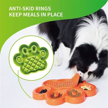 Pet Dream House Paw 2-in-1 Slow Feeder & Lick Pad - Green