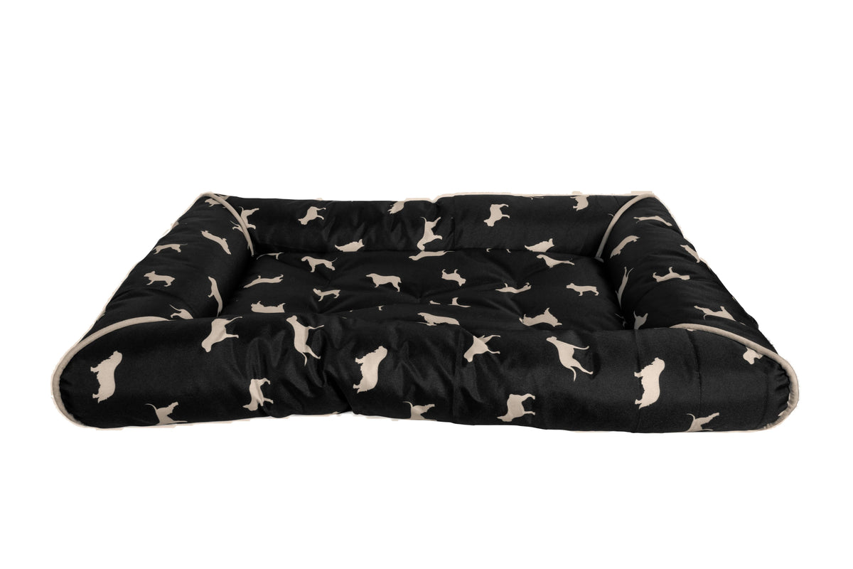 Pet Brands Water Resistant Canvas Dog Print Mattress Bed - XL