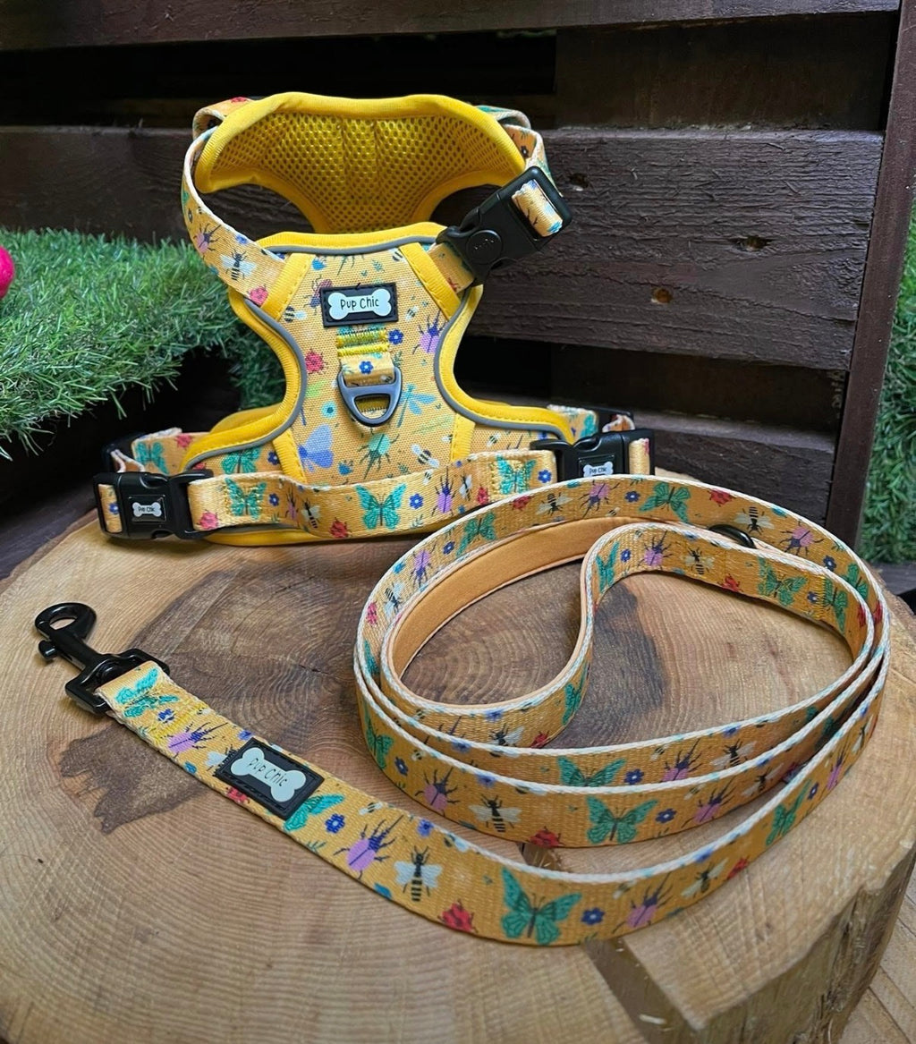 Pup Chic Boutique Dog Lead - Summer Buzzin Yellow / 5ft
