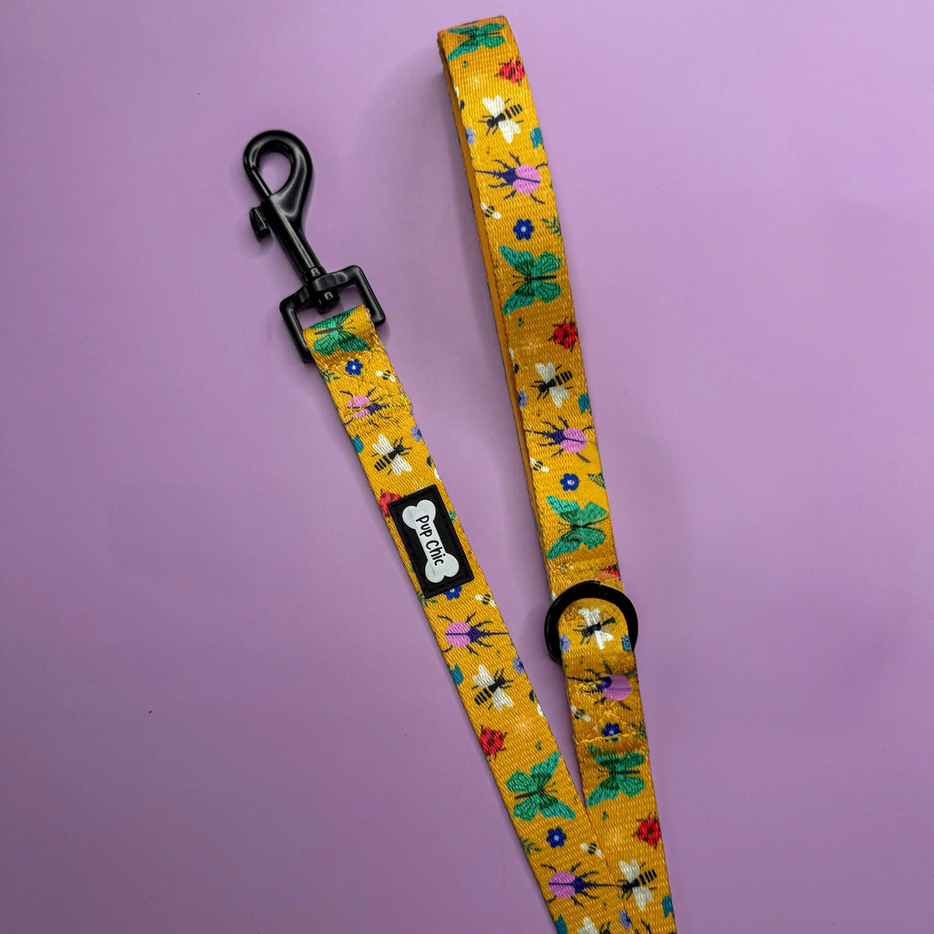 Pup Chic Boutique Dog Lead - Summer Buzzin Yellow / 5ft