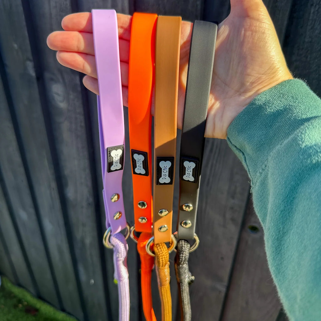 Pup Chic Boutique Rope Dog Lead with PVC Handle - 5ft