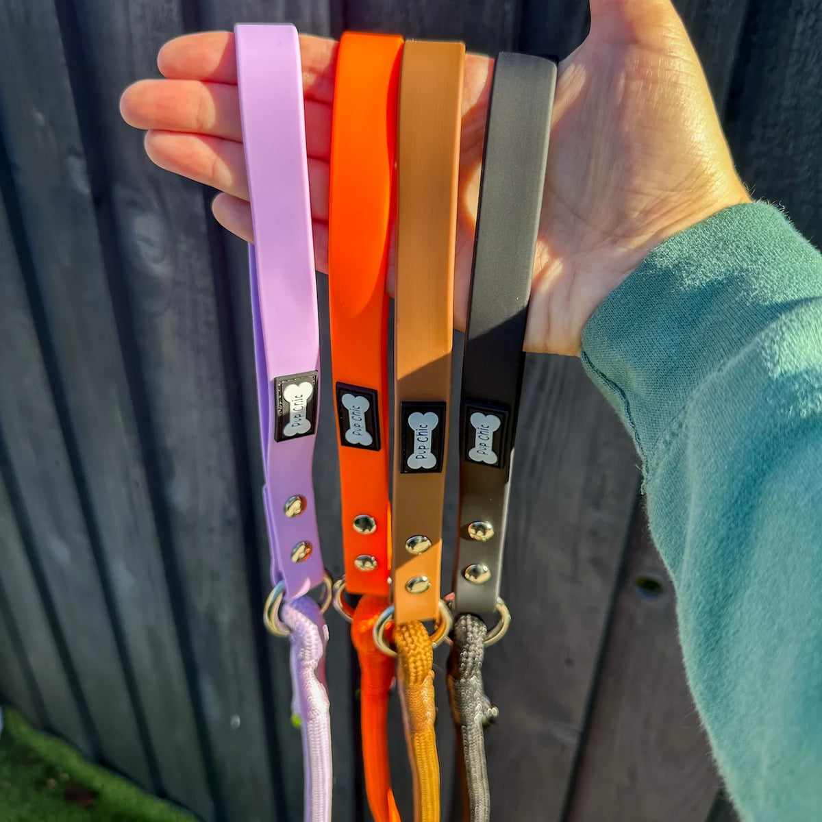 Pup Chic Boutique Rope Dog Lead with PVC Handle - 5ft