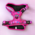 Pup Chic Peacock Power Pink Tactical Dog Harness