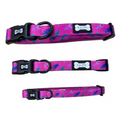 Pup Chic Peacock Power Pink Tactical Dog Collar