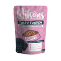 Wilsons Tasty Turkey fresh puppy food in a pink 380g pouch.