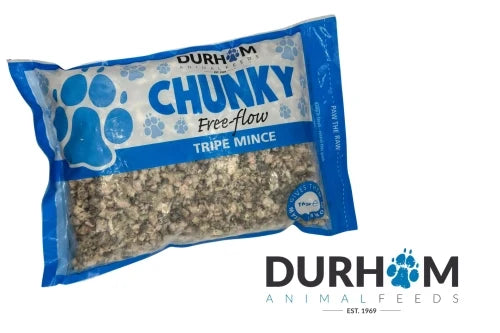 Durham Animal Feeds Chunky Free Flow Tripe Mince – 1kg