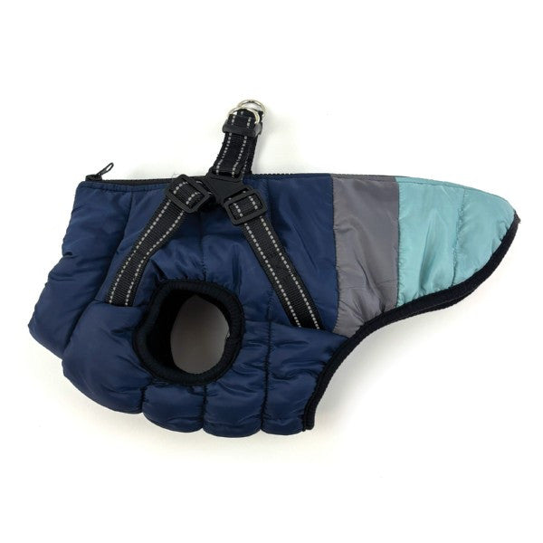 Happy Pet Dark Blue Trio Harness Dog Coat Large